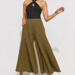 Francesca's Druelle Wide Leg Gauze Pants